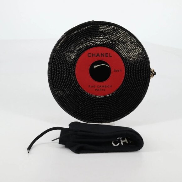 CHANEL Pouch Patent leather Black CC Auth 136541M - Picture 2 of 14